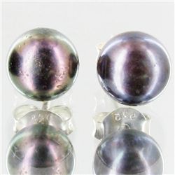 Black Pearl Stud Earrings (JEW-1824)