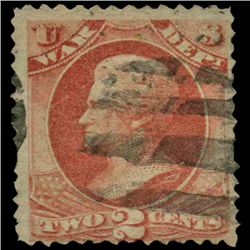 1873 USA 2c War Dept. Official (STM-0684)