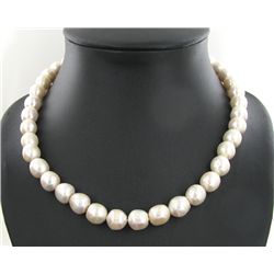 Saltwater Baroque White Pearl Necklace 10-11mm (JEW-3781)