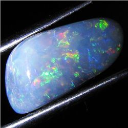 3.44ct Australian Black Opal Doublet Full Fire (GEM-35811)