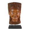 Image 1 : Handcarved Teak Khmer Buddha Face (CLB-229)