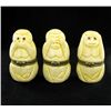 Image 1 : Chinese Handcarved Bone 3 Monkey Gem Box Set (CLB-858)