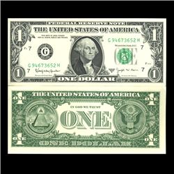 1963B $1 Chicago Fed BARR Note Scarce Crisp Unc (CUR-06028)