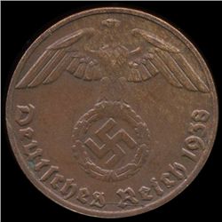 1938E Germany 1pf MS64 ERROR (COI-9921)