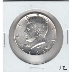 1964 KENNEDY HALF SILVER 90%