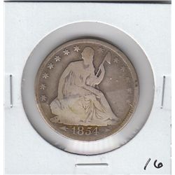1854 SEATED HALF