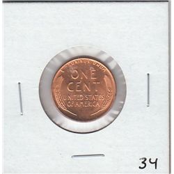 RED 1957-D WHEAT CENT