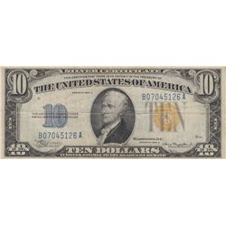 $10 NORTH AFRICA SILVER CERTIFICATE 1934