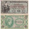 Image 1 : 2 MILITARY PAYMENT CERTIFICATES