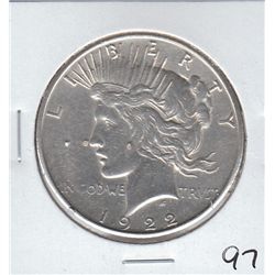 $1 1922 S PEACE SILVER DOLLAR