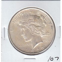$1 1922 PEACE DOLLAR