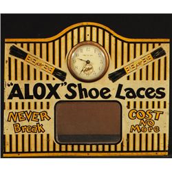 Alox Shoe Laces Advertising Clock Display