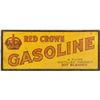 Image 1 : Red Crown Gasoline Wooden Advertising Sign