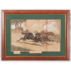 Henry Stull "Great $10,000 Match Race" Lithograph