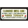 Image 1 : Saratoga Race Track Clubhouse Dress Code Wood Sign