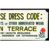 Image 4 : Saratoga Race Track Clubhouse Dress Code Wood Sign
