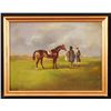 Image 1 : Early Horse Racing Scene Oil Painting