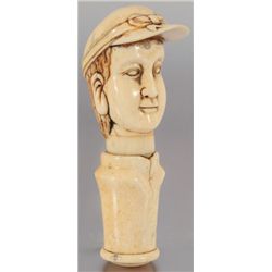 Carved Bone Ivory Jockey Cork Screw