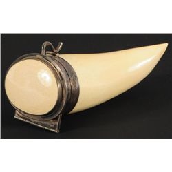 Antique Whale Tooth Snuff Box