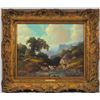 Image 1 : Carl J Smith "Round Up In The Breaks" Oil Painting