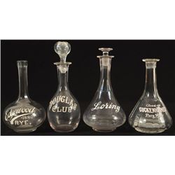 4 Whiskey Bottles From The Buckhorn Saloon