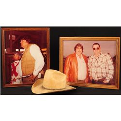 Bum Phillips Straw Hat & Photographs