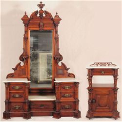 Victorian Step Down Dresser & Commode