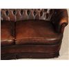 Image 12 : Button Back Leather Sofa & Matching Club Chairs