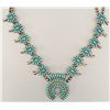 Image 2 : Silver & Turquoise Squash Blossom Necklace