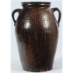 6 Gallon Texas Stoneware Churn Attr to J. Leopard