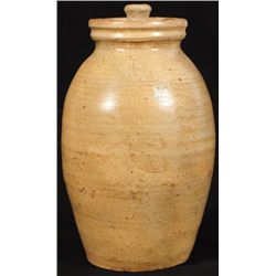 John Leopard Texas Stoneware Jar