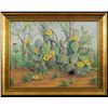 Image 1 : Exa Wall Cactus Scene Oil Painting