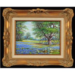 Exa Wall Bluebonnets Oil On Canvas