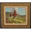 Image 1 : Jim C. Norton CA "Fast Horses" Oil Painting