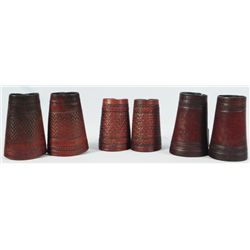 3 Pair Leather Cowboy Cuffs