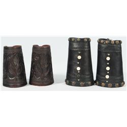 2 Pair Leather Cowboy Cuffs
