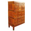Image 3 : 24 Drawer Oak File Card Cabinet