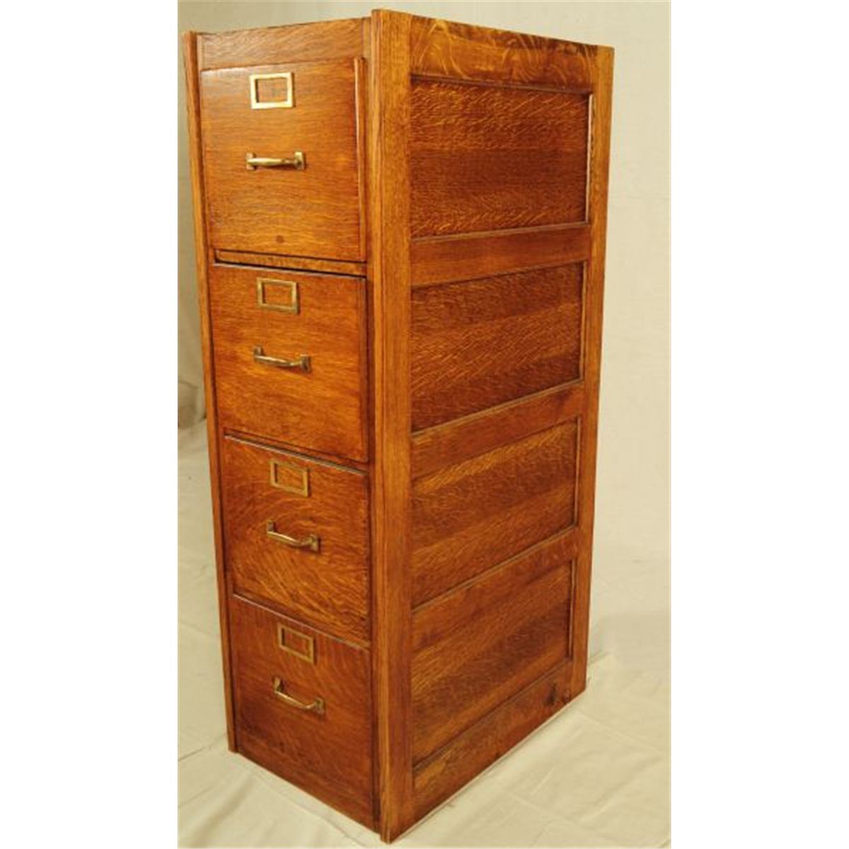 Globe Oak 4 Drawer File