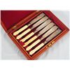 Image 2 : Engraved Ivory Handled Knife & Fork Cased Set