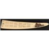 Image 1 : Scrimshawed Walrus Ivory Cribbage Board