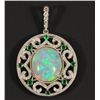 Image 1 : Opal & Diamond Pendant