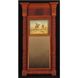 Antique Mirror with Cowboy Litho