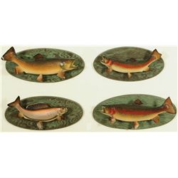 4 Fish Mounts Trout & Grayling