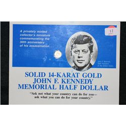 14k Miniture Gold JFK Memorial Half Dollar