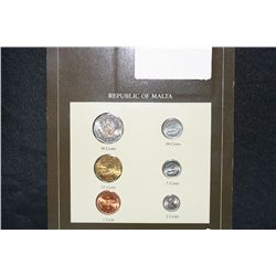 Republic of Malta Coin Set and Stamp