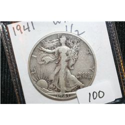 1941 Silver Walking Liberty Quarter