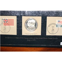 "In Commemoration of the Inauguration of the USPS July 1,1971" Sterling Silver Franklin-Blount Coin 