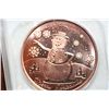 Image 1 : One Oz Copper Christmas Coin, Frosty the Snowman
