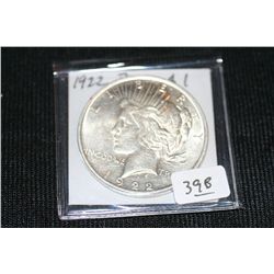 1922 Silver Peace Dollar