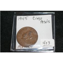 1945 Mexico Cinco Peso